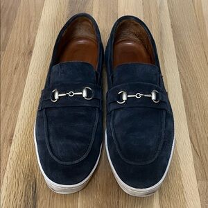 Allen Edmonds Randolph Navy suede loafers 12